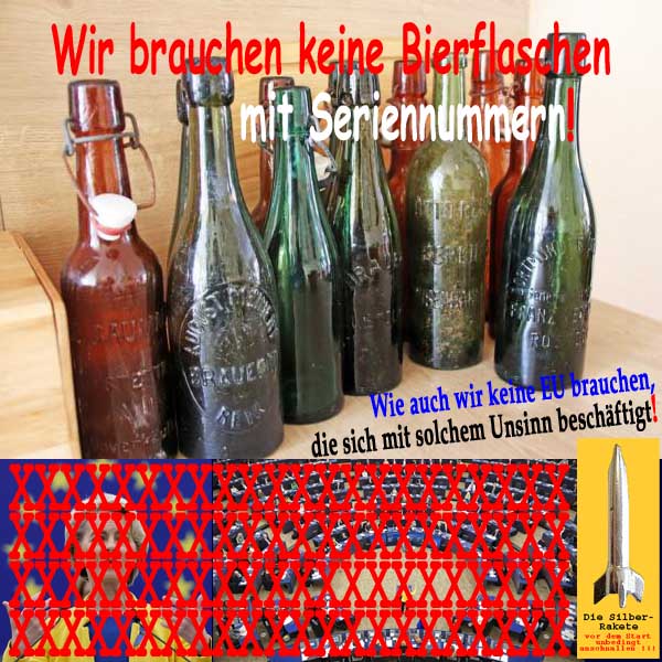 SilberRakete Keine Bierflaschen mit Seriennummern Keine EU