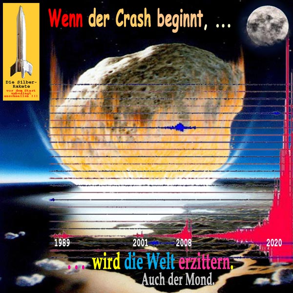 SilberRakete Wenn Crash beginnt wird Welt erzittern Auch Mond Kometeneinschlag Erdbebenmessung
