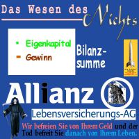 SilberRakete_Allianz-Lebensversicherung-Bilanz-Kapital-Gewinn-Wesen-Nichts-Tod