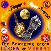 SilberRakete_GOLD-Finger-SILBER-Faust-gegen-Luegen-Verrat