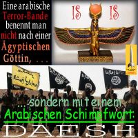 SilberRakete_Arabische-Bande-ISIS-Nicht-Aegyptische-Goettin-Schimpfwort-DAESH