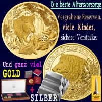SilberRakete_Die-beste-Altersvorsorge-Wildschweine-Familie-Reserven-Kinder-Verstecke-GOLD-SILBER-Barren