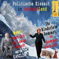 SilberRakete_Eiszeit-D-Merkel-Kinderlein-kommet-Rattenfaenger-Fluechtlinge-Schaeuble-Lawine-Kanzler
