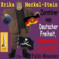 SilberRakete_Frankenstein-Erika-MerkelStein-Euro-DDR-Pirat-Zerstoerer-Deutscher-Freiheit-Monster