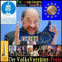 SilberRakete_Karlspreis2015-MartinSchulz-Hand-Euro-Preistraeger-EuropasUntergang-Volksverraeterpreis