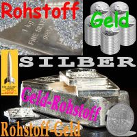 SilberRakete_SILBER-Rohstoff-Geld-Geldrohstoff-Rohstoffgeld-Granulat-Barren-Muenzen