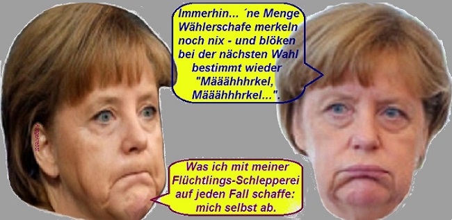 Ausgekrebst-Geschaffte-Merkel-Dummis
