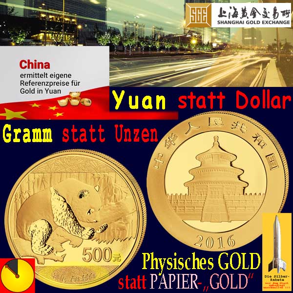 SilberRakete China-GOLD-Fixing-SGE20160419-Panda2016-Yuan-Gramm-physisch-statt-Dollar-Unze-Papier