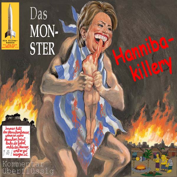 SilberRakete Das Monster Hannibakillery HillaryClinton Menschenfresser Simpsons