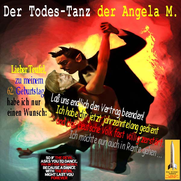 SilberRakete Merkel-62Geburtstag-Tanz-mit-Teufel-Wunsch-Vertrag-beenden-Rente