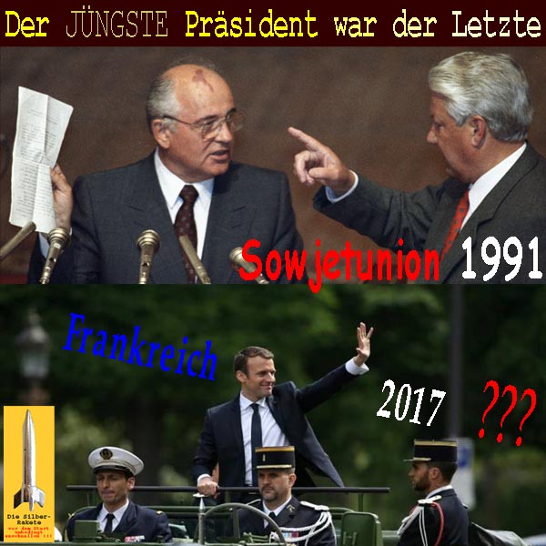 SilberRakete Der juengste Praesident war der Letzte Sowjetunion 1991 Gorbatschow Frankreich 2017 Macron