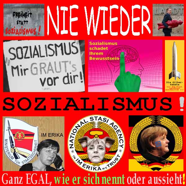 SilberRakete NIE WIEDER SOZIALISMUS Freiheit Mir graut Ramelow Marx Merkel Bewusstsein Egal wie er aussieht