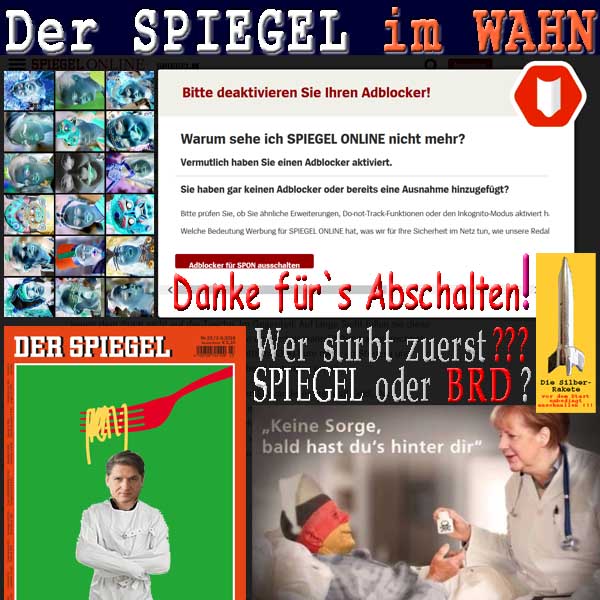 SilberRakete DerSPIEGEL im Wahn Einwanderung JAugstein Zwangsjacke Merkel BRD Wer stirbt zuerst