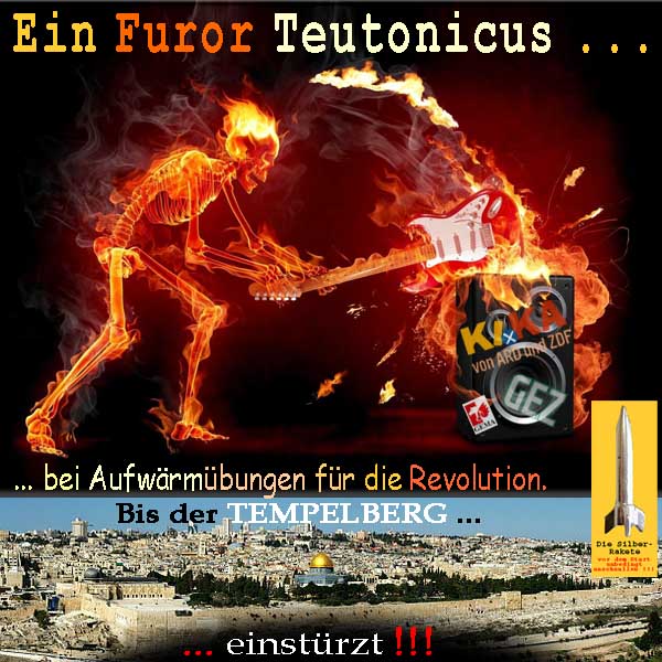 SilberRakete Ein Furor Teutonicus bei Aufwaermuebungen fuer Revolution Bis Tempelberg einstuerzt