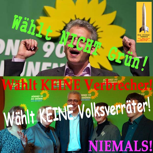 SilberRakete Wahl Hessen 2018 AlWazir Waehlt nicht gruen Keine Verbrecher Volksverraeter niemals