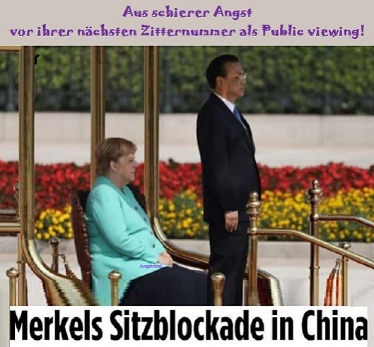 HK Merkels China Sitzblockade