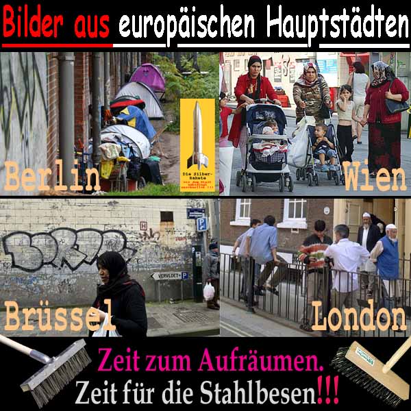 SilberRakete Bilder aus Europaeischen Hauptstaedten Berlin Wien Bruessel London Zeit fuer Stahlbesen