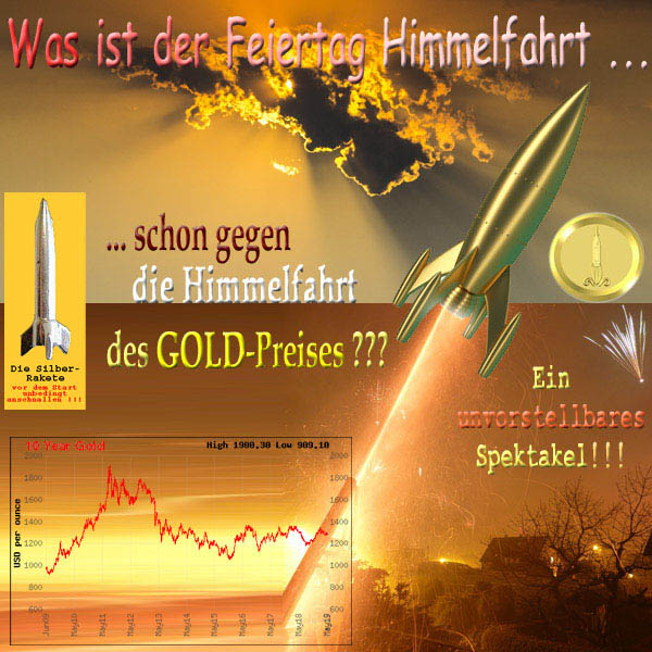 SilberRakete Was ist Feiertag gegen Himmelfahrt des GOLD Preises Rakete Unvorstellbares Spektakel